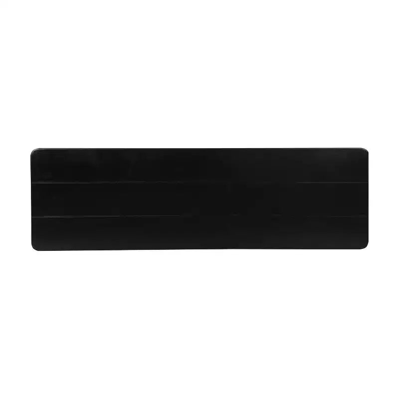 Banco plegable de estilo rústico de pino macizo con acabado negro lavado, 40 x 12, para uso comercial, con patas en X plegables y con cierre