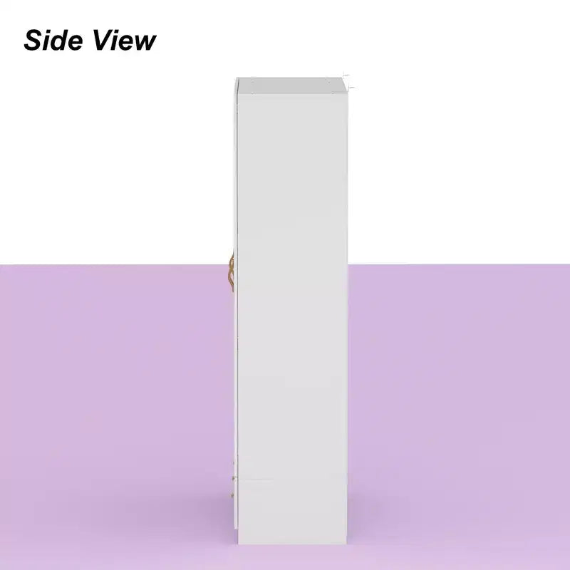 Armario blanco con 3 puertas de vidrio, doble espacio para colgar prendas