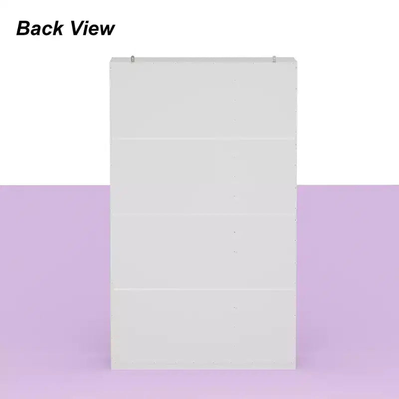 Armario blanco con 3 puertas de vidrio, doble espacio para colgar prendas
