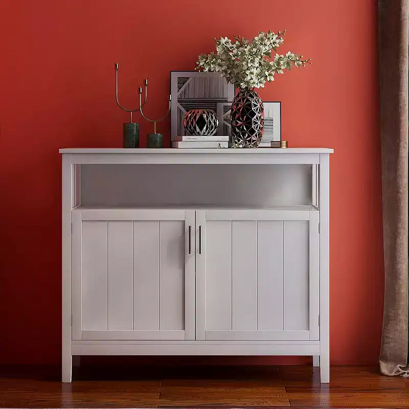 Aparador de madera de 39.96 in. con 2 puertas y 1 estante