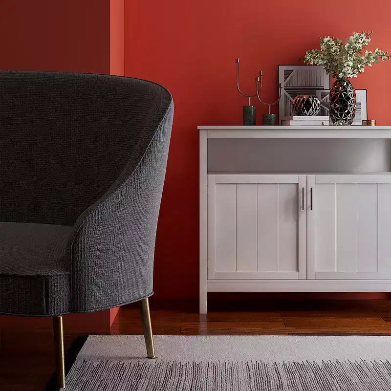 Aparador de madera de 39.96 in. con 2 puertas y 1 estante