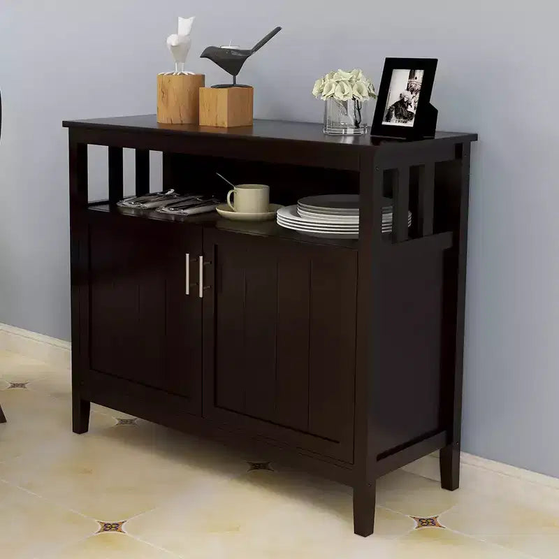 Buffet en bois de 39.96 in. avec 2 portes et 1 étagère