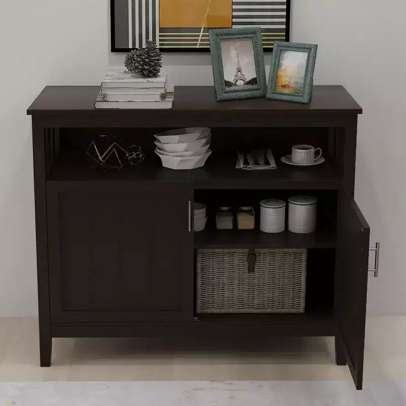 Buffet en bois de 39.96 in. avec 2 portes et 1 étagère