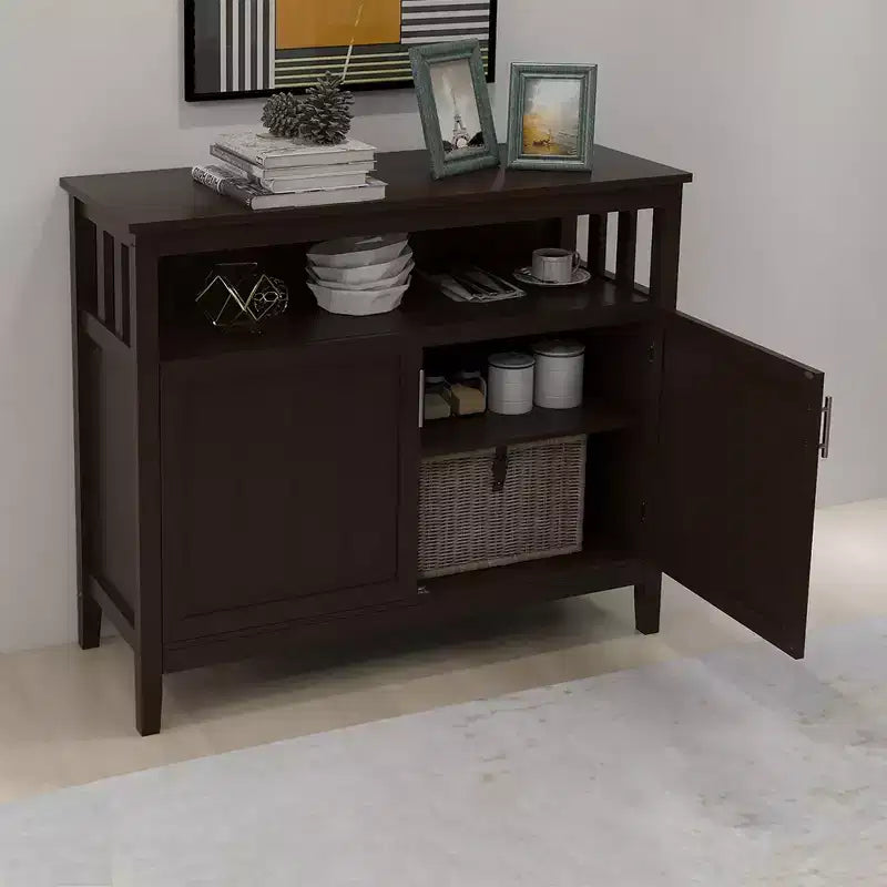 Aparador de madera de 39.96 in. con 2 puertas y 1 estante