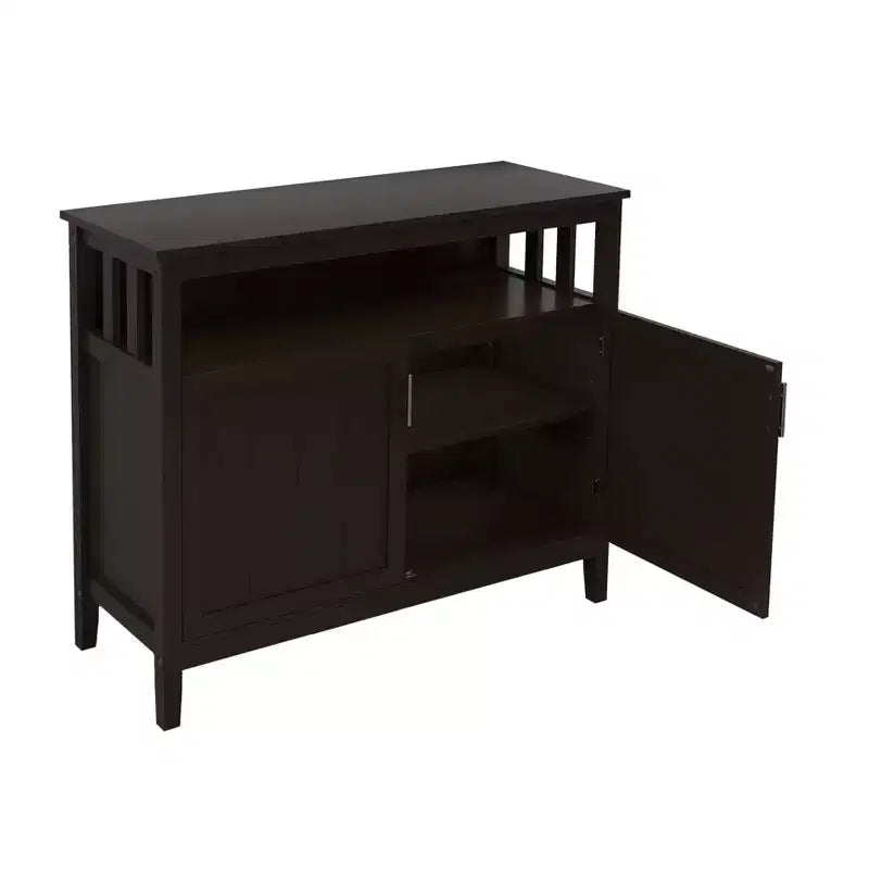 Aparador de madera de 39.96 in. con 2 puertas y 1 estante