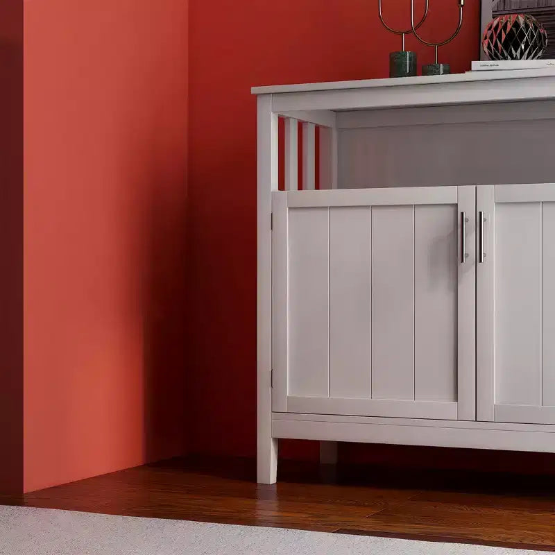 Aparador de madera de 39.96 in. con 2 puertas y 1 estante