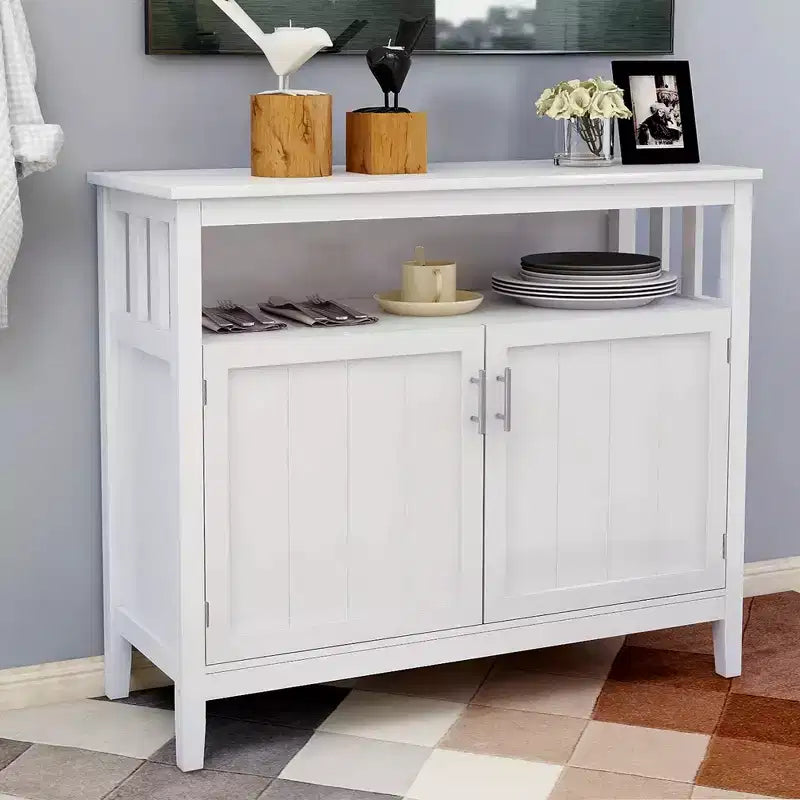 Buffet en bois de 39.96 in. avec 2 portes et 1 étagère