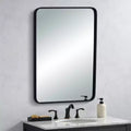 Miroir mural rectangulaire noir de 24 x 38