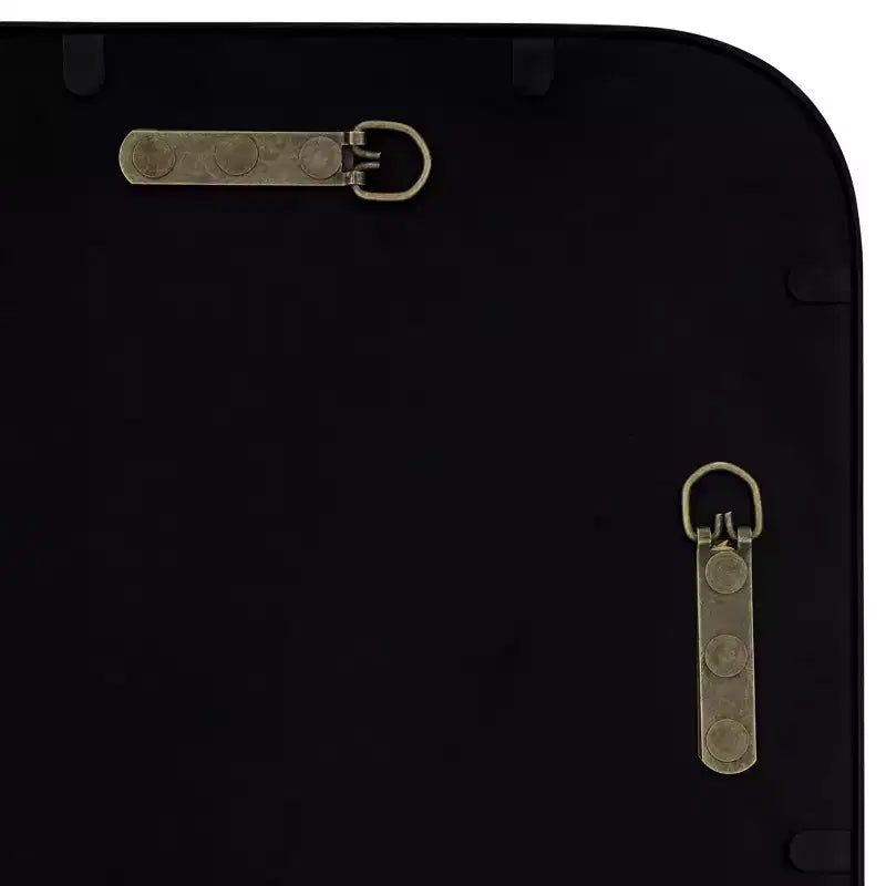 Espejo de pared rectangular negro de 24 x 38