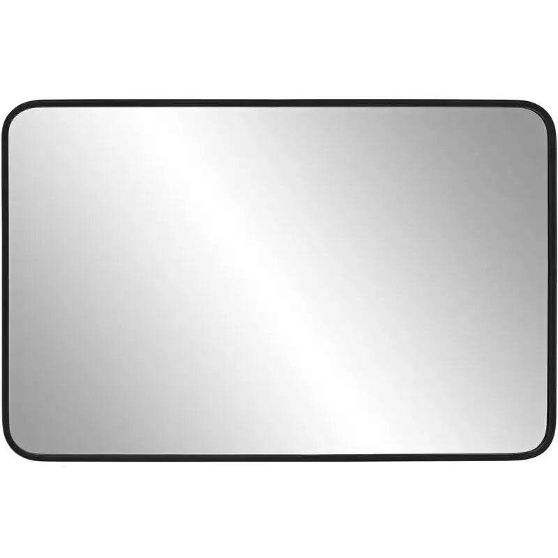 Miroir mural rectangulaire noir de 24 x 38