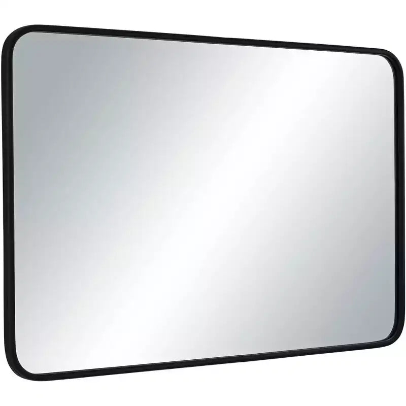 Miroir mural rectangulaire noir de 24 x 38