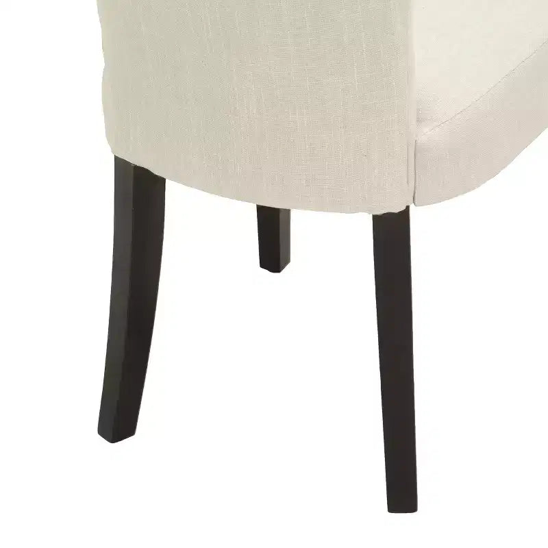 Moderne Esszimmerstühle mit getufteter Rolllehne und konischen Beinen (2er-Set)