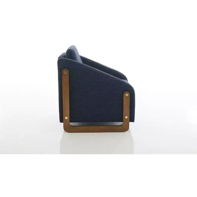 Fauteuil d’appoint rembourré de 29W, fauteuil d’appoint et de détente avec assise et dossier coussinés, beige/gris/bleu