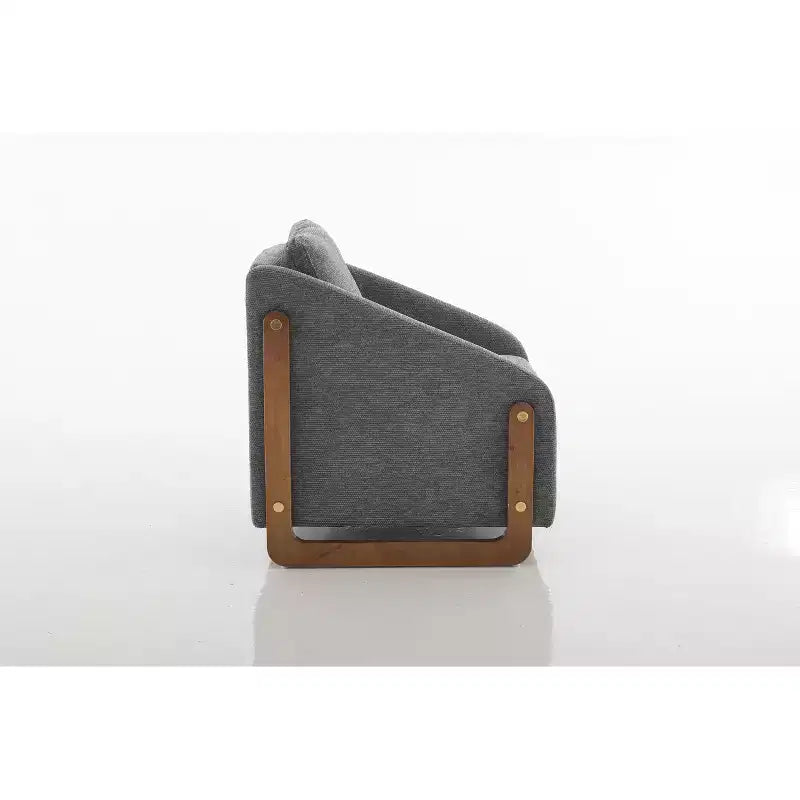 Fauteuil d’appoint rembourré de 29W, fauteuil d’appoint et de détente avec assise et dossier coussinés, beige/gris/bleu