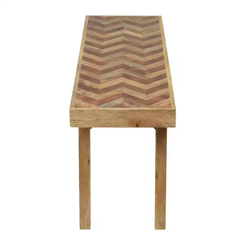 Banco de comedor bohemio artesanal de madera de mango