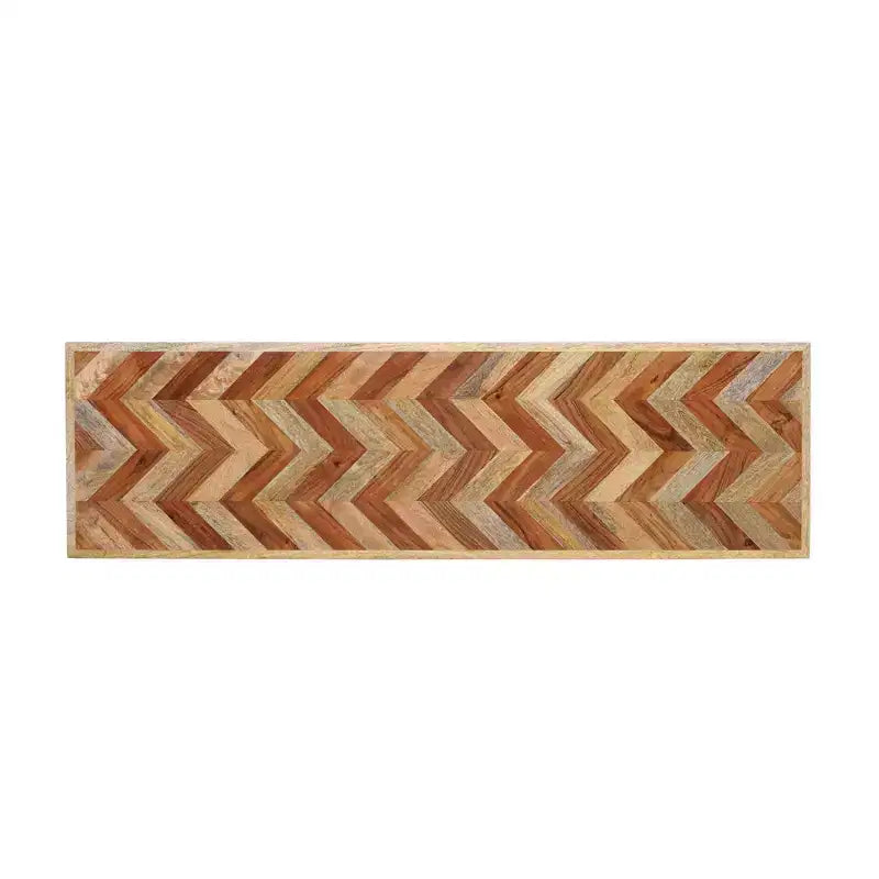 Banco de comedor bohemio artesanal de madera de mango