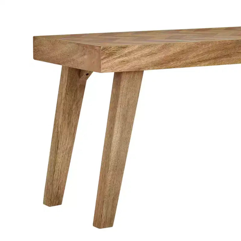 Banco de comedor bohemio artesanal de madera de mango