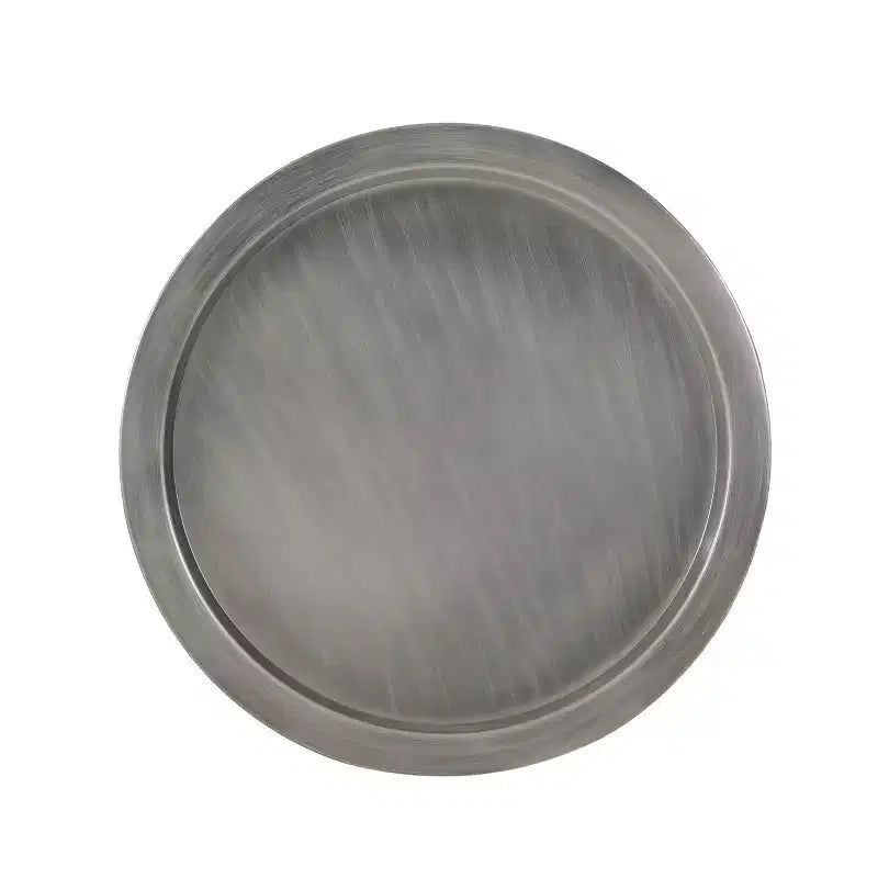 24W gehämmerter Metall-Couchtisch, Cocktailtisch, Mitteltisch im Sanduhrdesign, Antiksilber