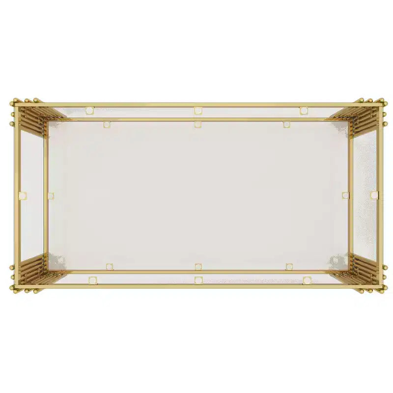 Juego de mesas de vidrio: mesa de centro, mesa auxiliar de sofá, mesa decorativa, mesa auxiliar y mesa de cóctel, con estructura metálica dorada, redondas/cuadradas/rectangulares