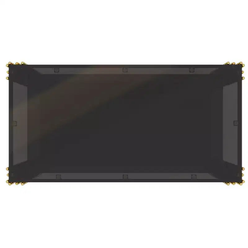 Juego de mesas de vidrio: mesa de centro, mesa auxiliar de sofá, mesa decorativa, mesa auxiliar y mesa de cóctel, con estructura metálica dorada, redondas/cuadradas/rectangulares