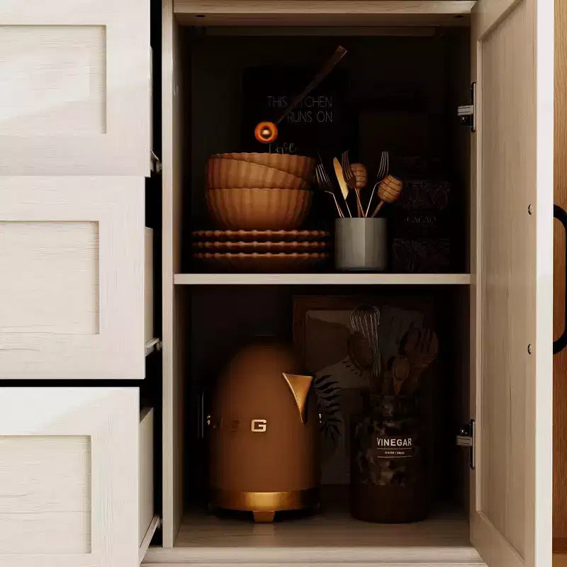 Cómoda gris de diseño clásico: amplio espacio de almacenamiento que crea un ambiente elegante en el hogar