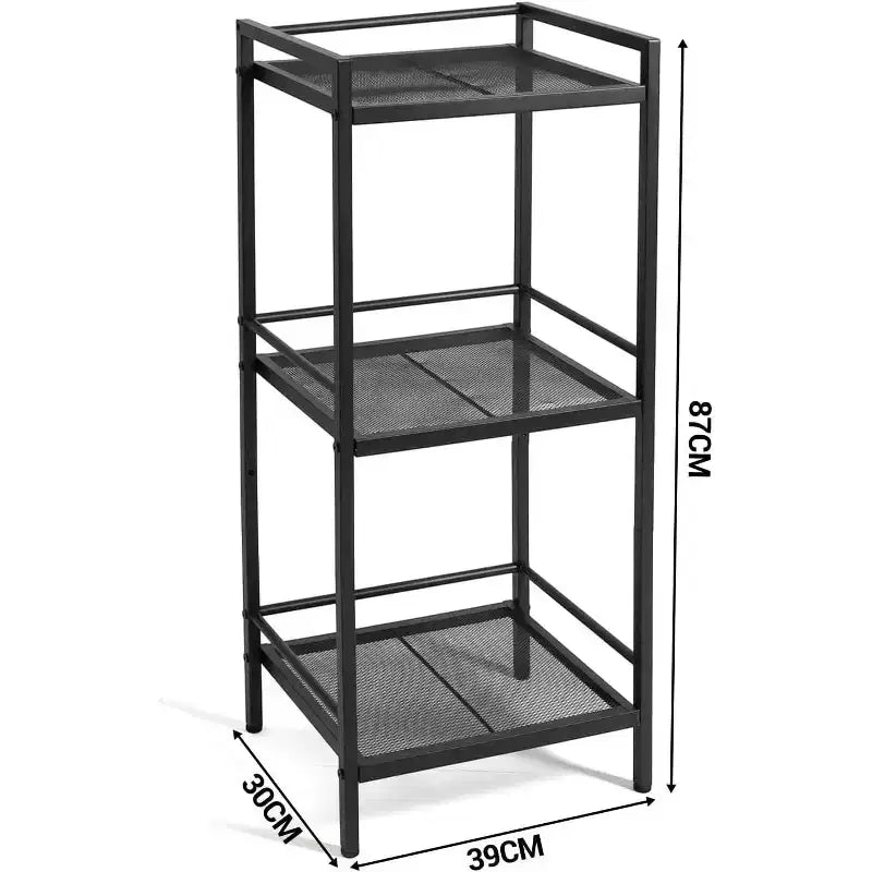 Estantería de almacenamiento de acero al carbono, unidad independiente de estantes para baño, soporte para exhibir plantas, estantería de esquina para organizar la cocina