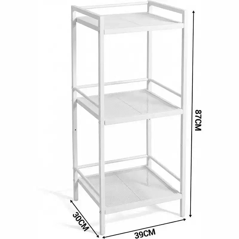Estantería de almacenamiento de acero al carbono, unidad independiente de estantes para baño, soporte para exhibir plantas, estantería de esquina para organizar la cocina