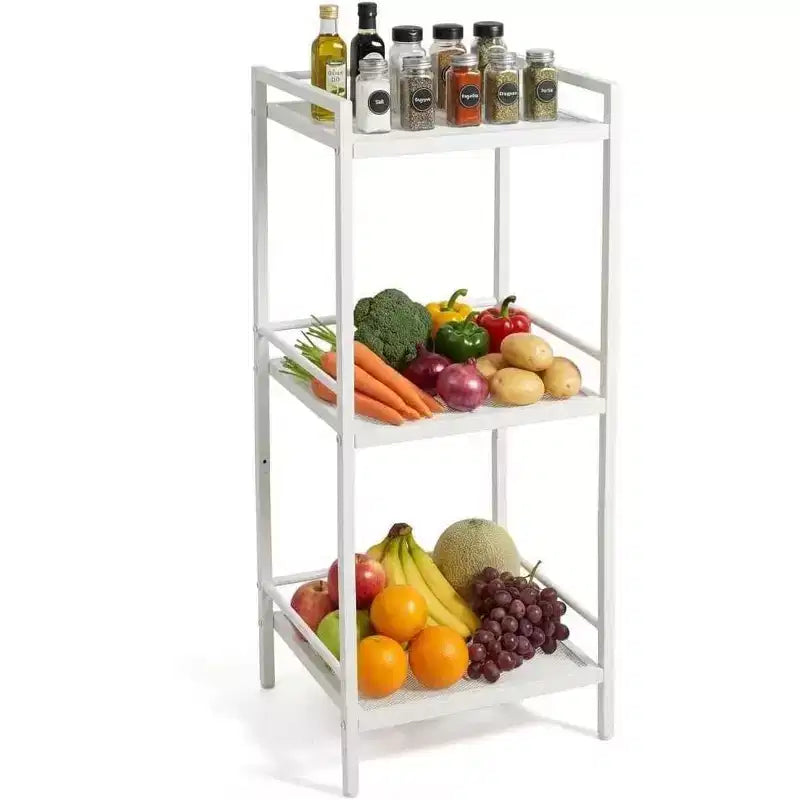 Estantería de almacenamiento de acero al carbono, unidad independiente de estantes para baño, soporte para exhibir plantas, estantería de esquina para organizar la cocina