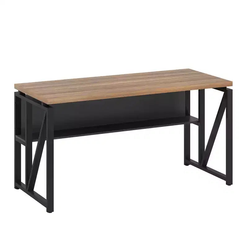 Bureau de direction en L de 63, avec étagères de rangement et caisson mobile à 2 tiroirs pour dossiers