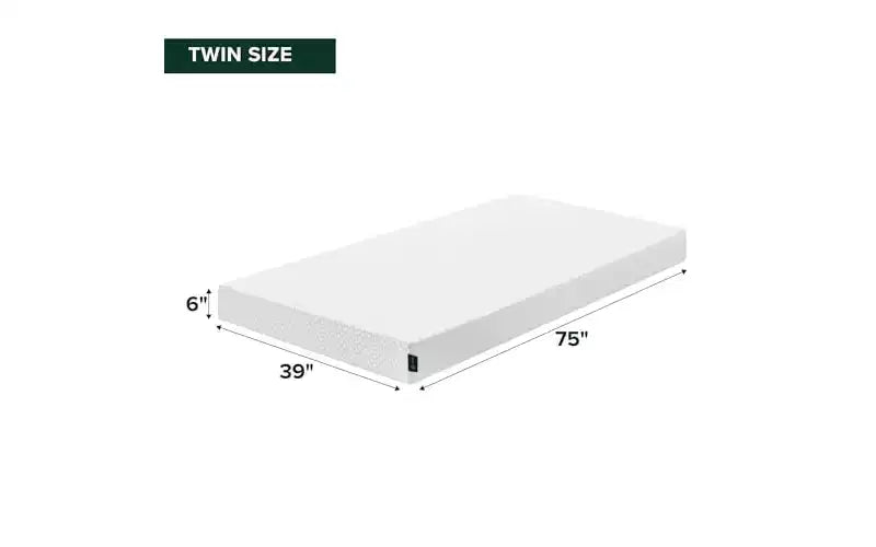 Colchón de espuma viscoelástica Twin Cooling Essential, sin fibra de vidrio, firmeza media, capas transpirables y refrescantes, materiales certificados como seguros