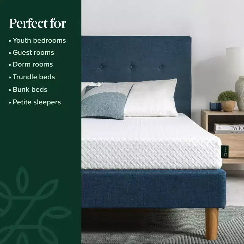 6 Twin Cooling Essential Memory-Foam-Matratze, ohne Glasfasern, mittelfestes Liegegefühl, atmungsaktive Kühlschichten, zertifizierte sichere Materialien