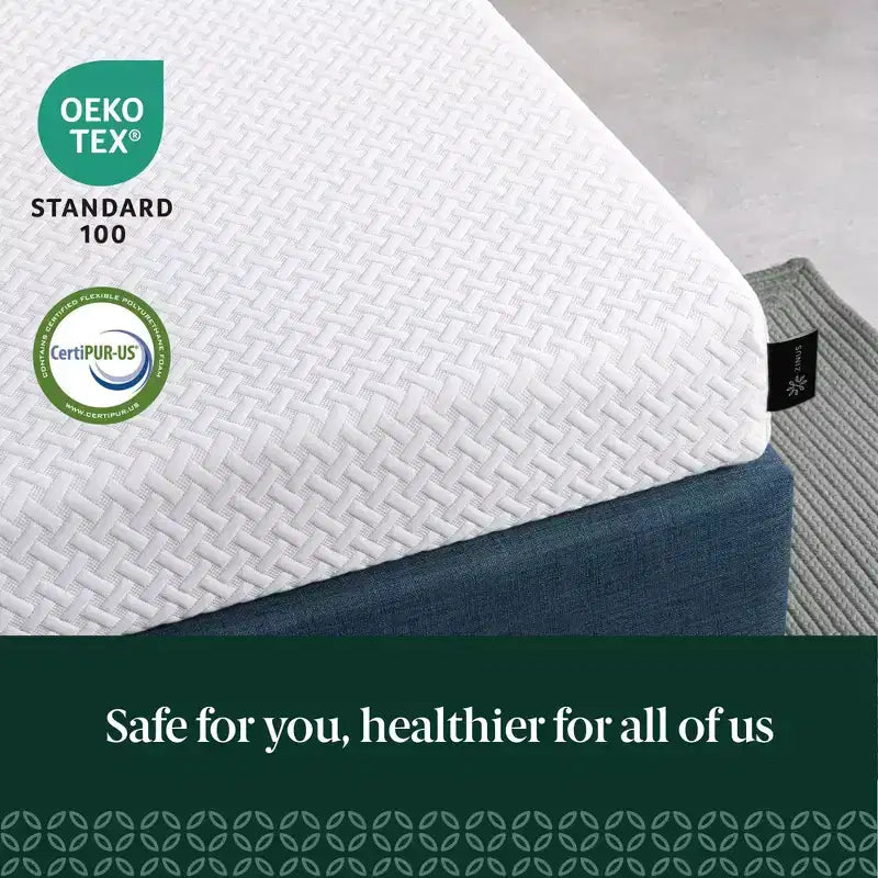 Colchón de espuma viscoelástica Twin Cooling Essential, sin fibra de vidrio, firmeza media, capas transpirables y refrescantes, materiales certificados como seguros
