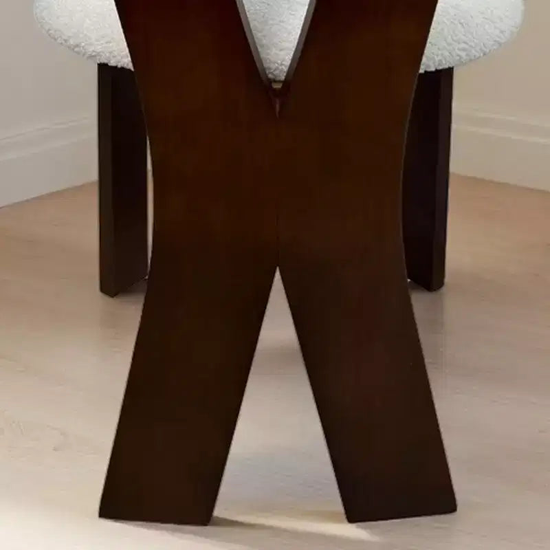 Lot de 2 chaises de salle à manger, chaises de cuisine rembourrées en velours Teddy, avec cadre en bois de noyer massif