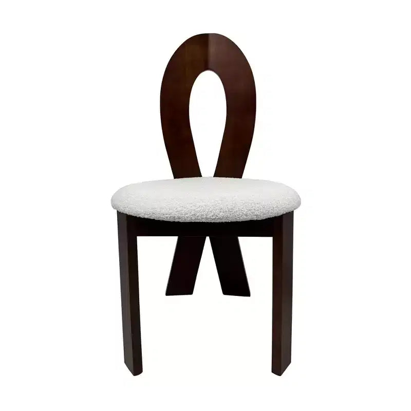 Lot de 2 chaises de salle à manger, chaises de cuisine rembourrées en velours Teddy, avec cadre en bois de noyer massif