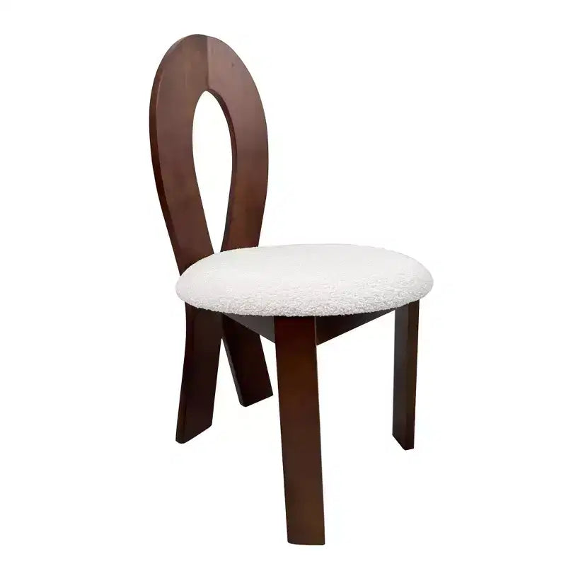 Lot de 2 chaises de salle à manger, chaises de cuisine rembourrées en velours Teddy, avec cadre en bois de noyer massif