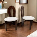 Lot de 2 chaises de salle à manger, chaises de cuisine rembourrées en velours Teddy, avec cadre en bois de noyer massif