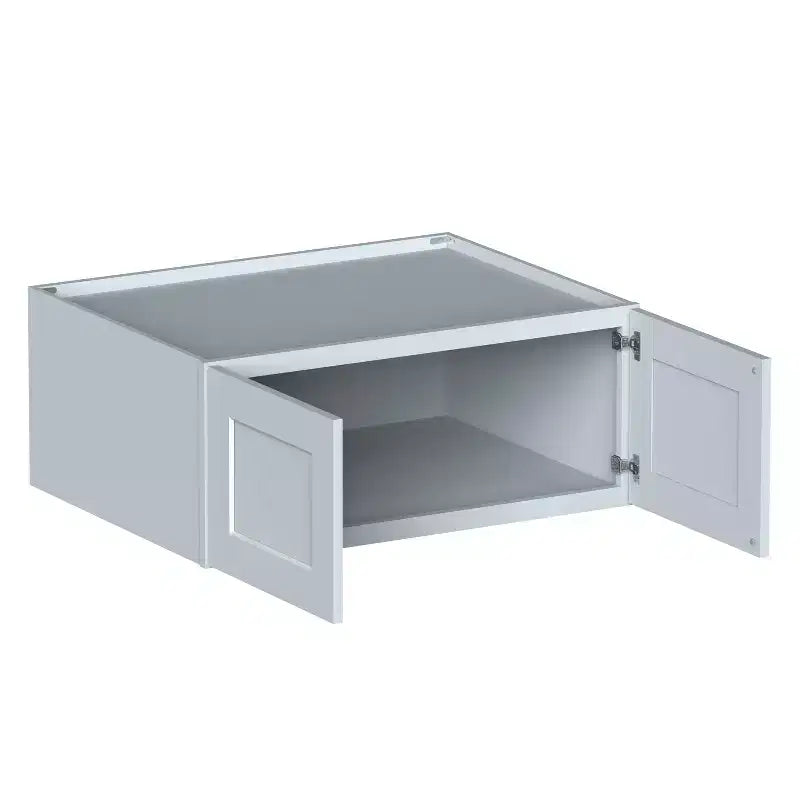 Meuble bas de cuisine Shaker 36 W x 15 H x 27 D avec deux portes, cadre en bois massif, peinture à base d’eau à faible teneur en COV, fermeture amortie, prêt à assembler, gris tourterelle