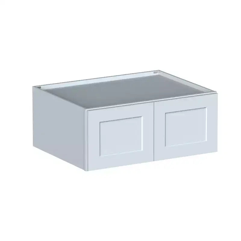 Mueble bajo de cocina Shaker de 36 W x 15 H x 27 D con puertas dobles, estructura de madera maciza, pintura a base de agua con bajo contenido de COV, cierre suave, listo para montar, gris paloma