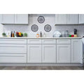 Mueble bajo de cocina Shaker de 36 W x 15 H x 27 D con puertas dobles, estructura de madera maciza, pintura a base de agua con bajo contenido de COV, cierre suave, listo para montar, gris paloma