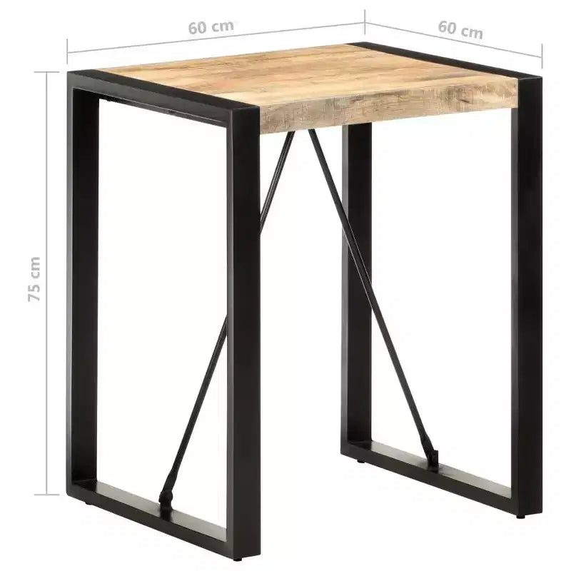 Mesa de comedor de madera maciza de mango y acacia en acabado rústico