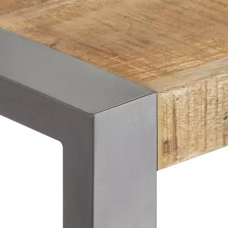 Mesa de comedor de madera maciza de mango y acacia en acabado rústico