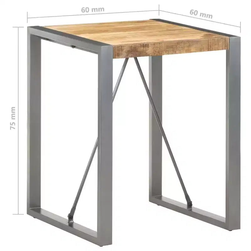 Mesa de comedor de madera maciza de mango y acacia en acabado rústico