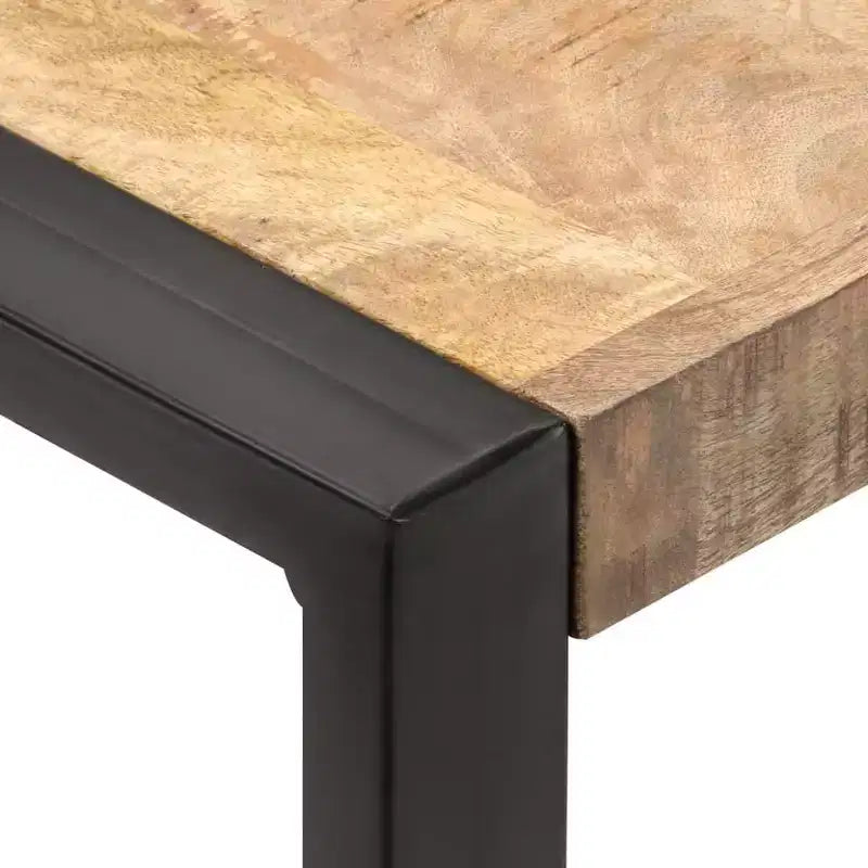 Mesa de comedor de madera maciza de mango y acacia en acabado rústico