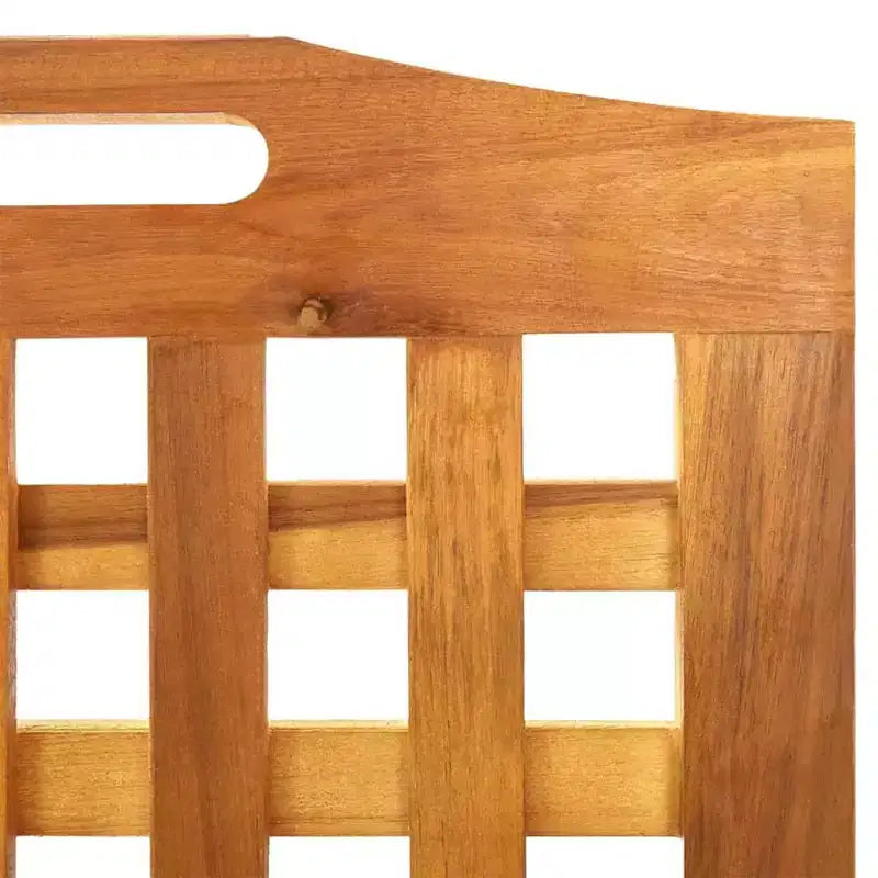 Biombo de privacidad de 3 paneles, madera maciza de acacia