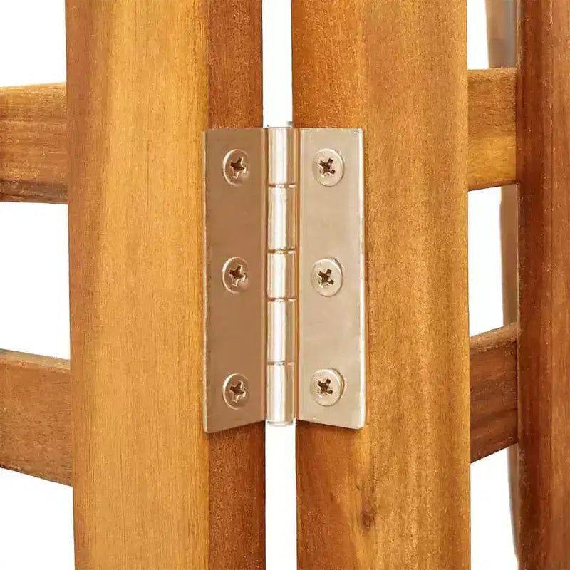 Biombo de privacidad de 3 paneles, madera maciza de acacia