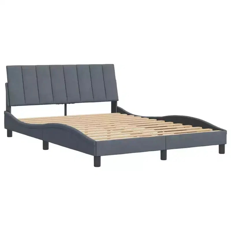 Estructura de cama con LED, sin colchón, 76x79.9, terciopelo